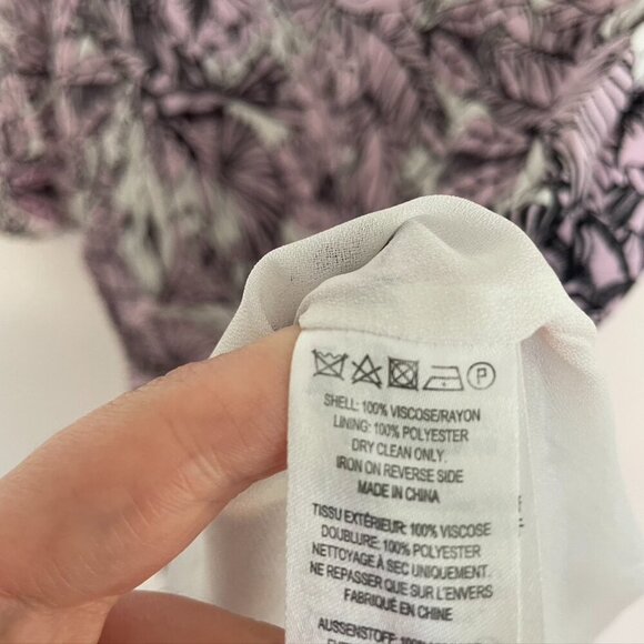 FRENCH CONNECTION Flight of Fancy Floral Ruffle Mini Dress Lilac Lavender Shift - Picture 12 of 16